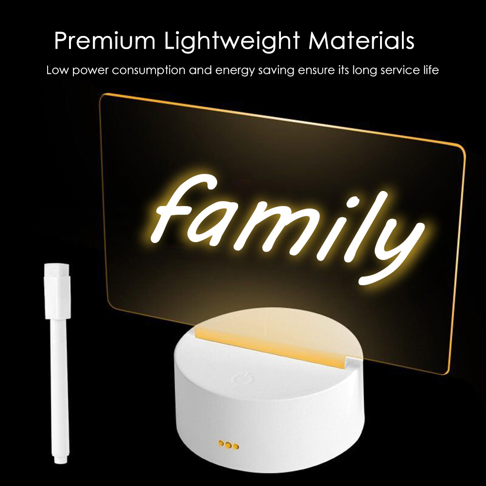 LED Nachtlicht Hinweis Bord Message Board mit Stift USB Batterie Power Urlaub Licht Desktop Lampe Schlafzimmer Dekor Kinder Geschenk