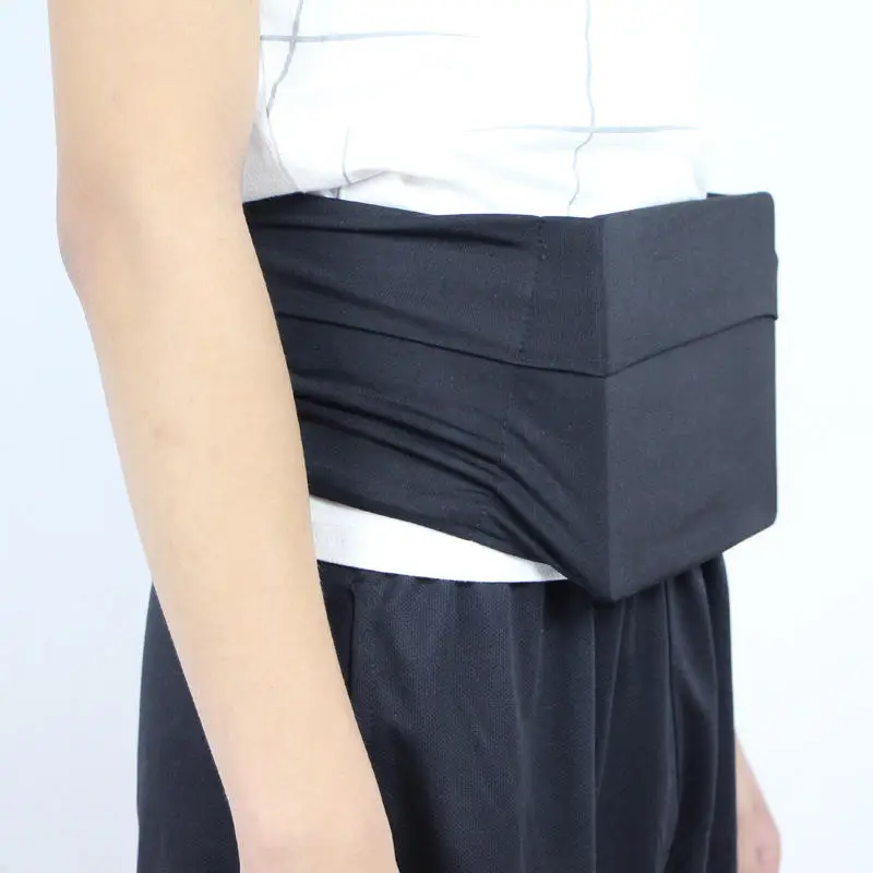 Bolsa de cintura invisível para corrida, profissional, elástica, com 3 bolsos, cinto de ioga, ajustável, grande capacidade, suporte para celular, unissex