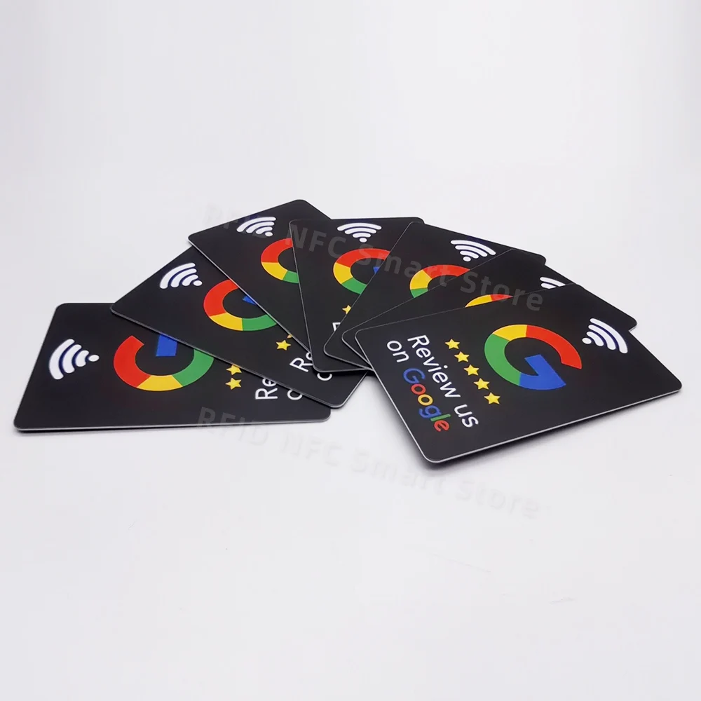 Google Review NFC Card Increase Your Reviews PVC Material Standard Card Size Google Tap To review Cards