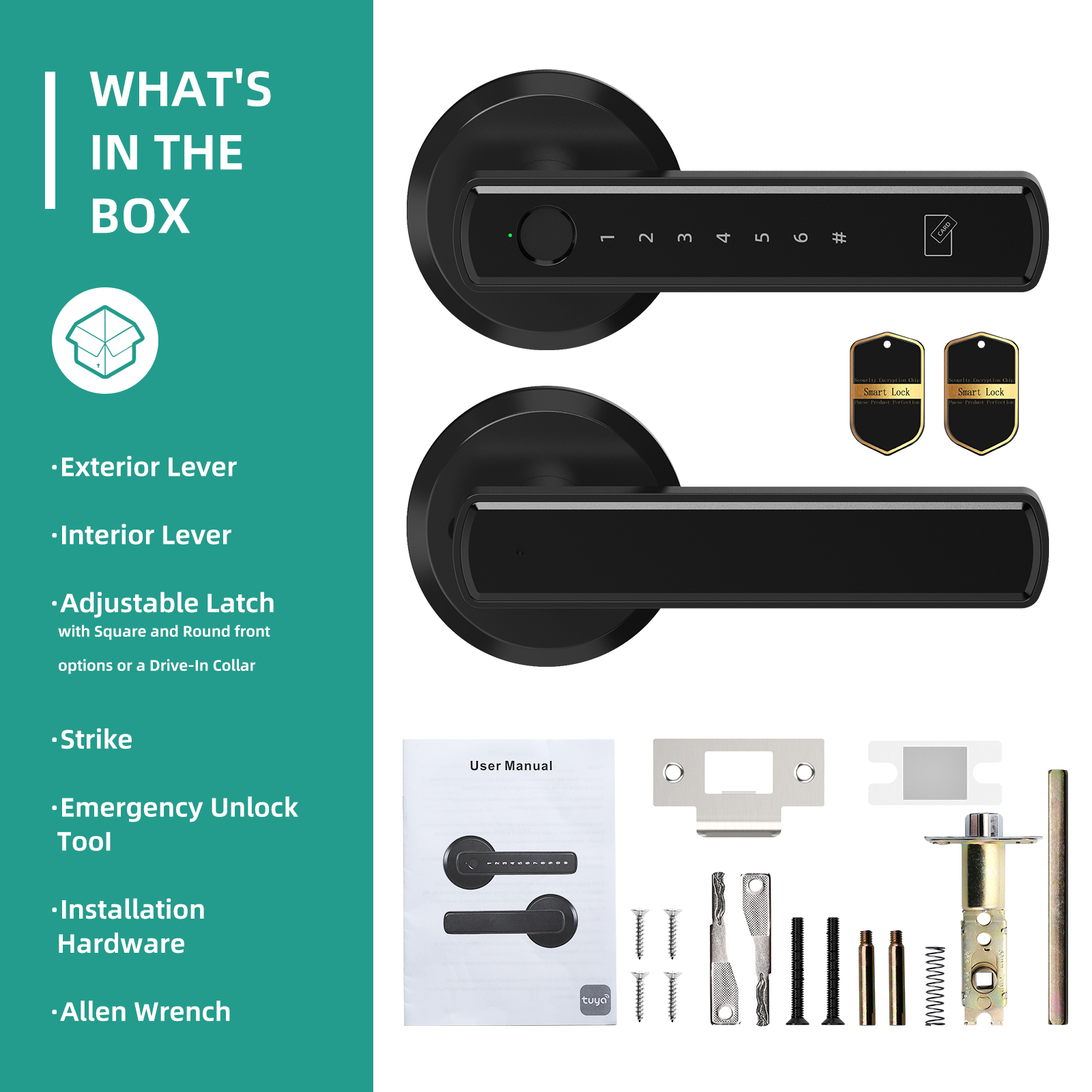 Viladepot Smart Lock Fingerprint Door Lock App Control Passcode Unlock Electronic Touchscreen Keypad
