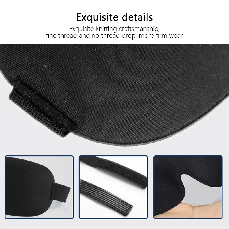 Masque de sommeil profilé 3D doux, pare-soleil respirant, confortable et léger, pour hommes et femmes, aide au repos en voyage nocturne