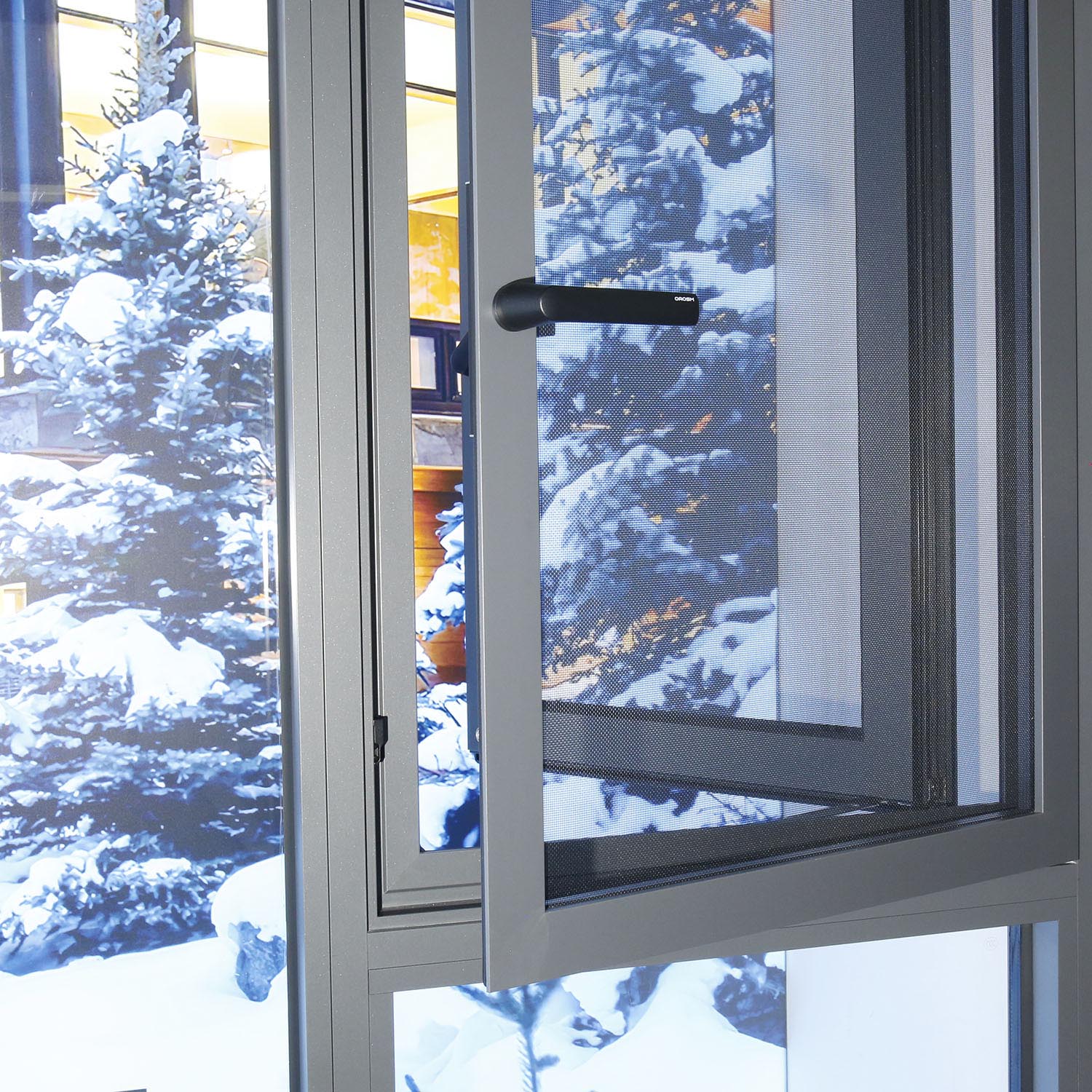 Sixinalu-Vidro Temperado de Vidro Duplo Feito Sob Encomenda, Perfil de Alumínio Ruptura Térmica 1.8mm, Janela Moderna Série Outward