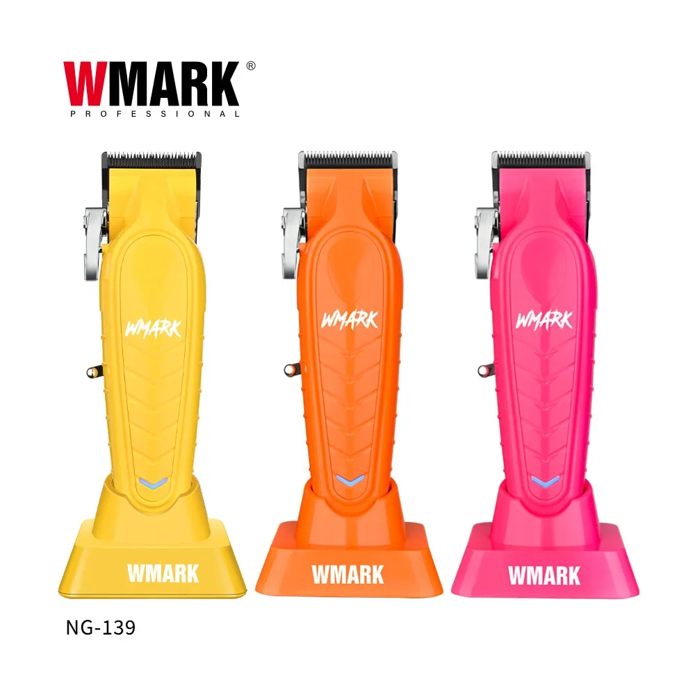 Cortadora de pelo WMARK NG-139, cortadora eléctrica con cabezal de aceite, Base de carga, Máquina para cortar cabello, novedad de 2024