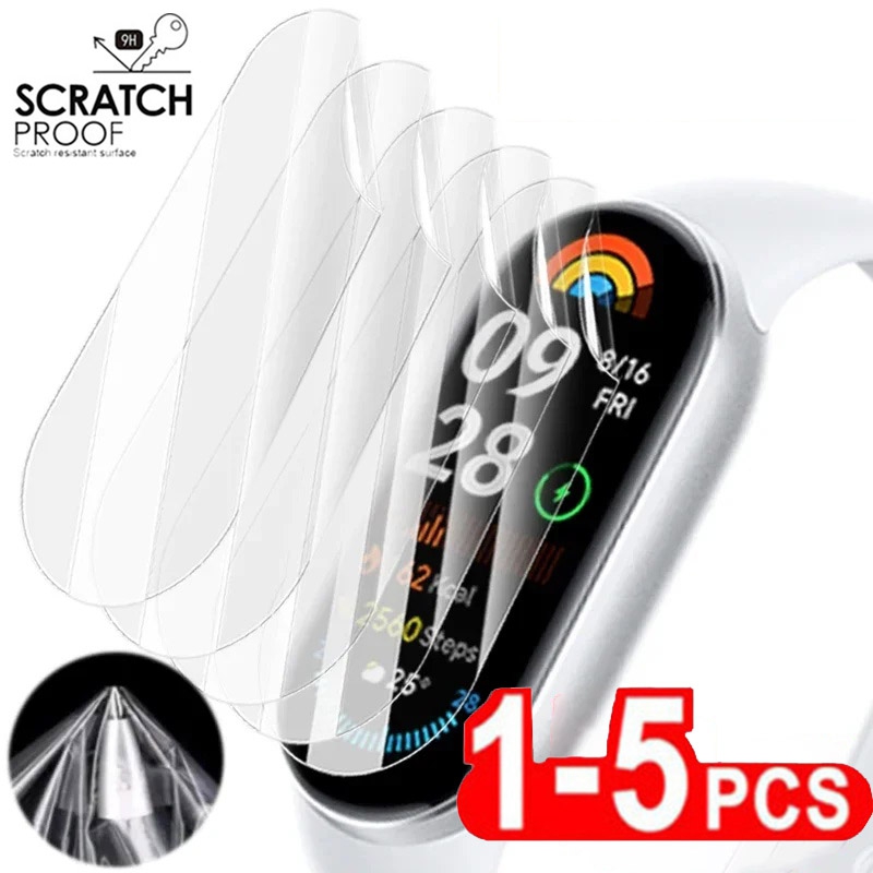 1/3/5 pçs filme de hidrogel para xiaomi mi banda 9 8 7 claro hd capa completa protetor de tela para xiaomi mi banda 8 miband 9 filme sem vidro