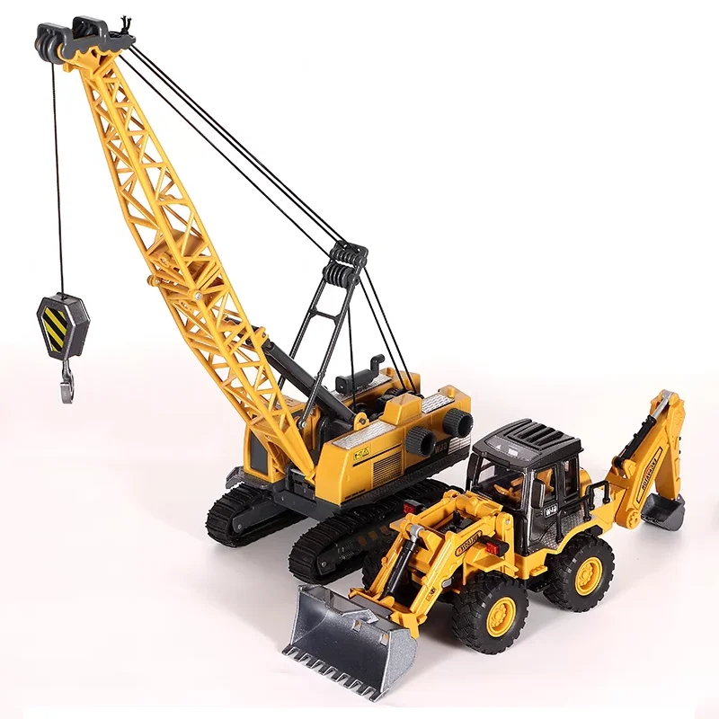 Engineering Diecast Spielzeug für Jungen Legierung + Kunststoff Traktor Bagger Bagger Kran Bulldozer Kinder Lkw Kinder Fahrzeug Modell Geschenk