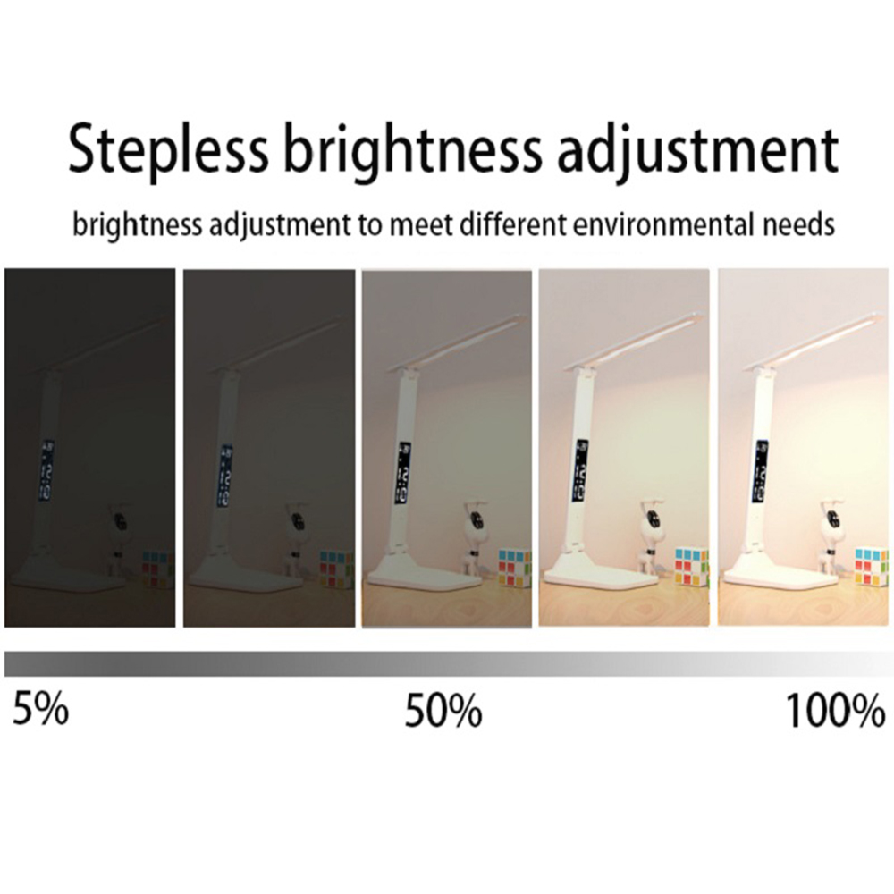 4800mAh USB 충전식 터치 LED 테이블 램프 눈 보호 책상 연구 독서 램프에 대 한 3 색 무단 디 밍이 가능한 밤 빛