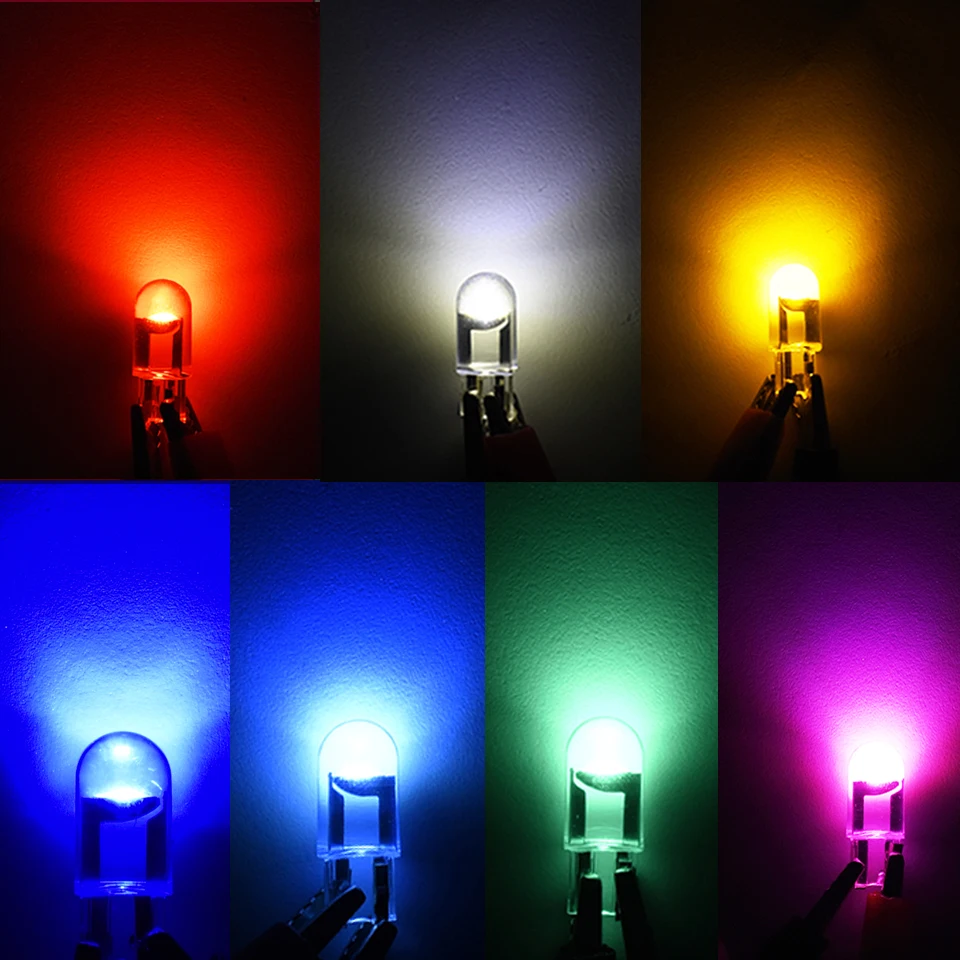 10x2021 más nuevo W5W Led T10 luz de coche COB vidrio 6000K blanco Auto automóviles lámpara de matrícula cúpula lectura DRL estilo de bombilla 12V