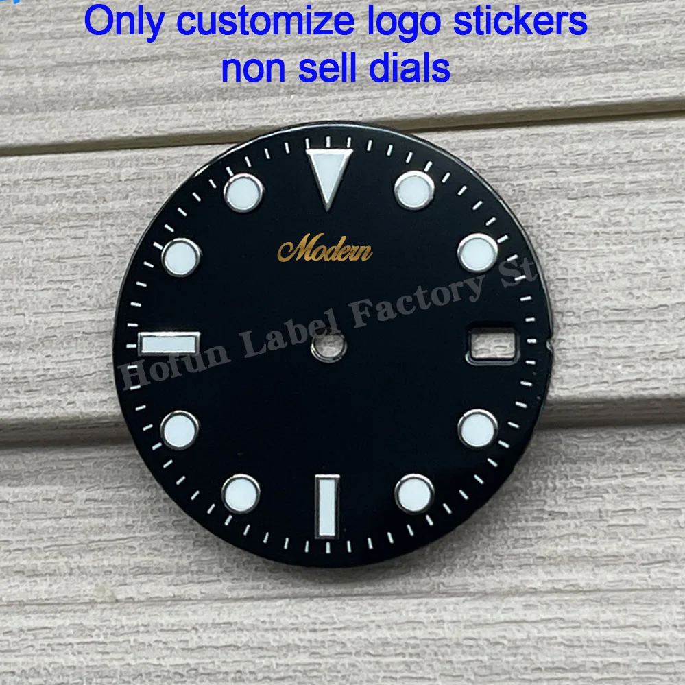 custom watch logo transfer silver metal dial sticker small gold small label personalized mini 3D DIY name carve flat thin raised