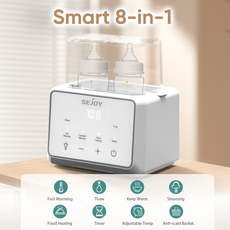 Aquecedor de mamadeiras multifuncional, acessórios rápidos para bebês, aquecedor de alimentos, aquecedor de leite, esterilizador com controle preciso de temperatura