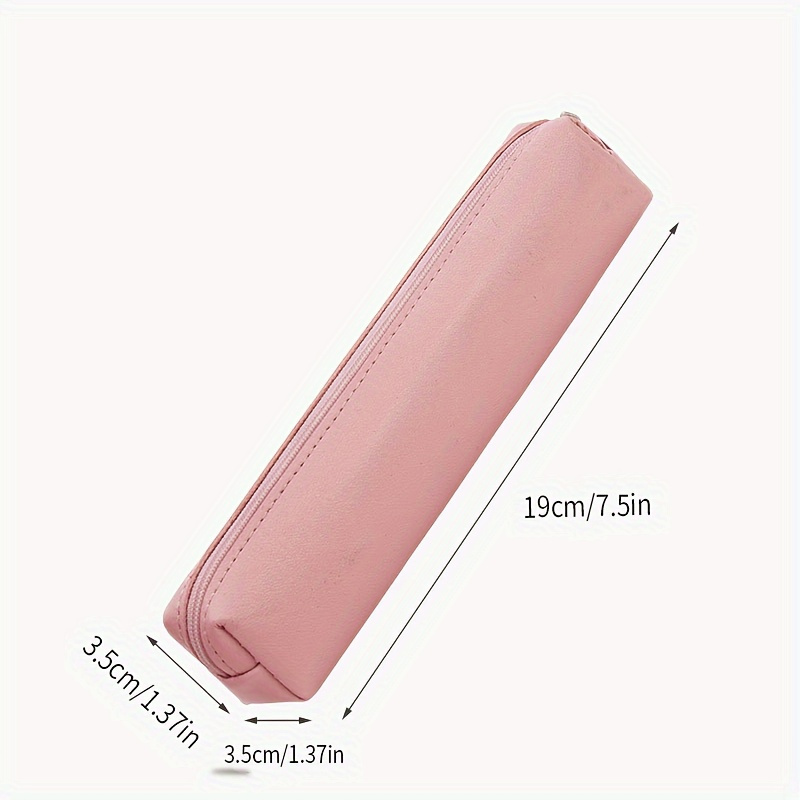 1pc mini bolsa de lápis de maquiagem, estojo de lápis de couro sintético premium: a combinação perfeita de moda e função