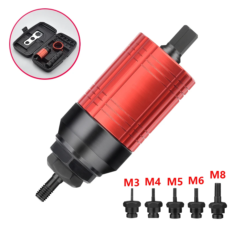 Rivet Nut Gun Riveting M3-M8 Nutrill เจาะไฟฟ้าอะแดปเตอร์ใส่ Nut เครื่องมือสำหรับครัวเรือนโลหะจัดการอะไหล่