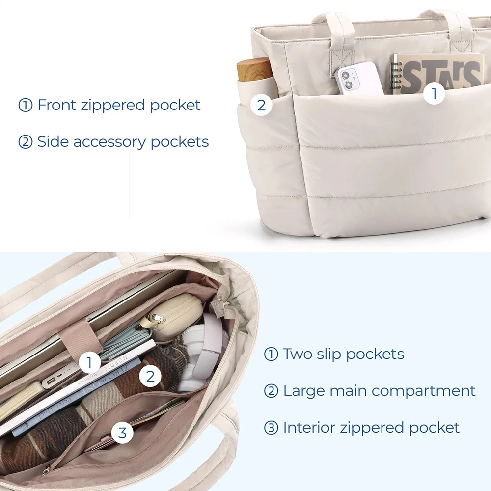 Multi Functional Large Capacity Women's Handbag, Lightweight And Fluffy Tote Bag, Suitable For Travel, Work, Beach, Gym, Store