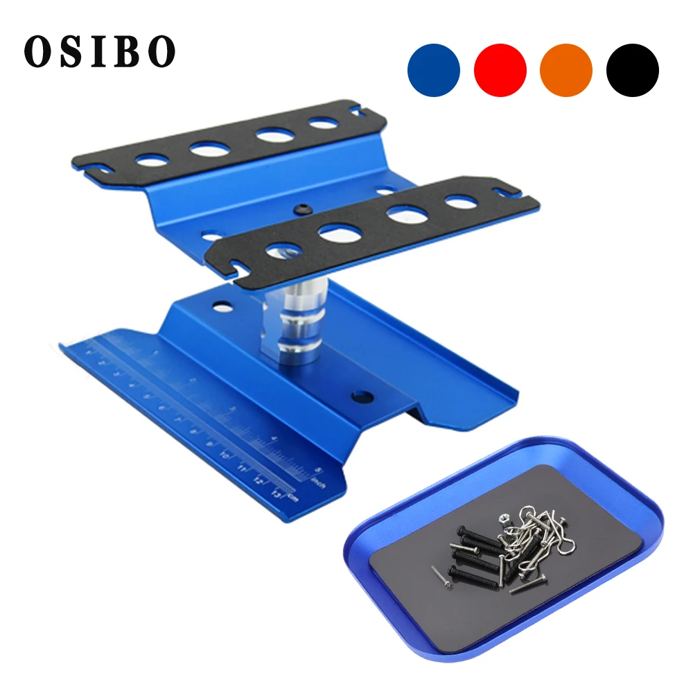 RC Car Work Stand Repair Workstation 360° Rotation Lift with Screw tray for Traxxas Axial Arrma Redcat 1/10 1/12 1/16 RC Car