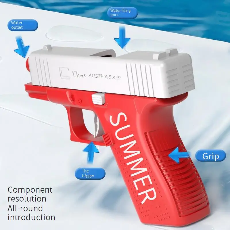 ของเล่นปืนฉีดน้ําแรงบันดาลใจจาก Glock ขนาดเล็กพร้อมสเปรย์อัตโนมัติ