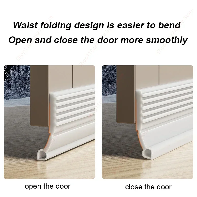 New Door Bottom Sealing Strip 1M Windproof Dust Stopper Guard Rain Weatherstrip Noise Reduction Insulator Sealer Home Hardware