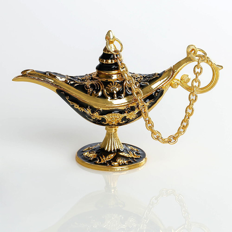 Aladdin Lamp Vintage Legend Magic Genie Wishing Light Tabletop Decor Crafts Home Wedding Decoration Gift For Party Home Decor