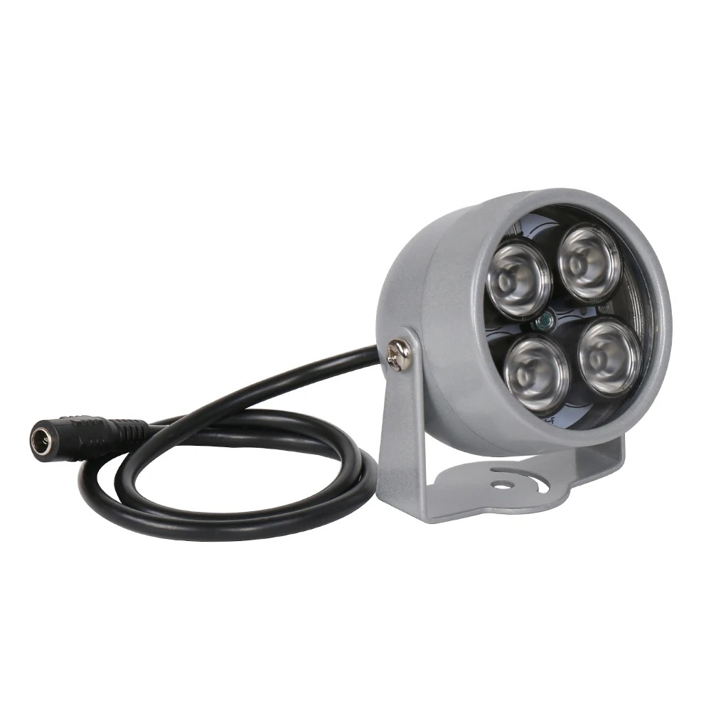 Gadinan 4 matriz de LED infrarrojos impermeable visión nocturna IR iluminador luz 850nm CCTV luz de relleno DC 12V para cámara de seguridad CCTV