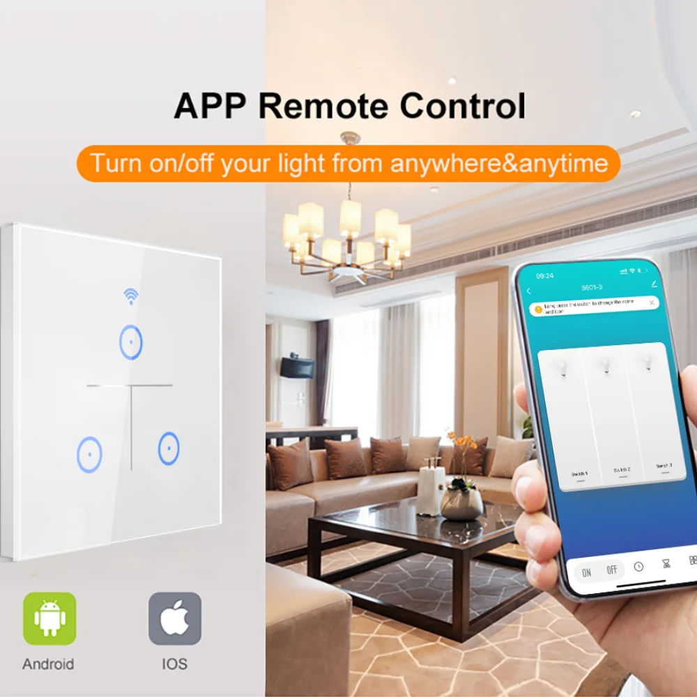 Vbu tuya wifi ue interruptores inteligentes 1/2/3 gang interruptor de luz toque interruptores sensor parede vida inteligente para alexa google casa