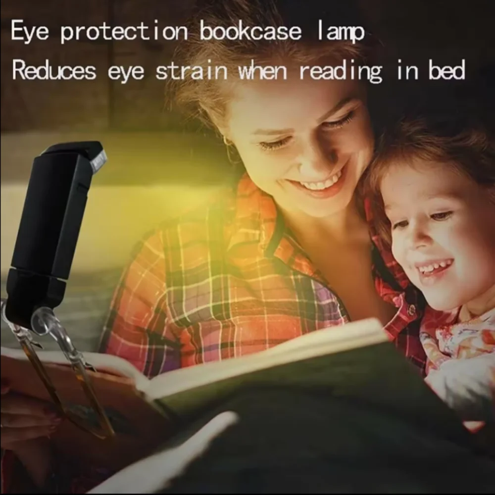 Tragbare wiederaufladbare Buchlampe, 3 Helligkeitsstufen, flexible Clip-on-Buchlichter, LED-Schreibtisch-Leselampe für Kinder, Lesezeichenlampe