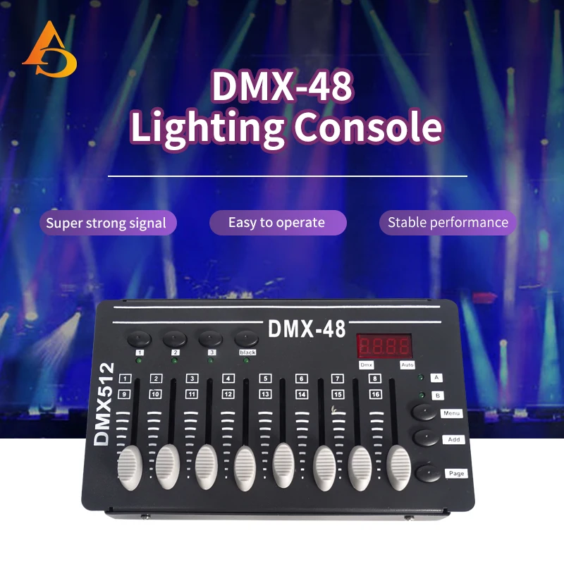 Mini LED Stage Light Console, Controlador DMX, Par Light, DJ, Cabeças Movendo, Disco, Efeito de Iluminação, Console