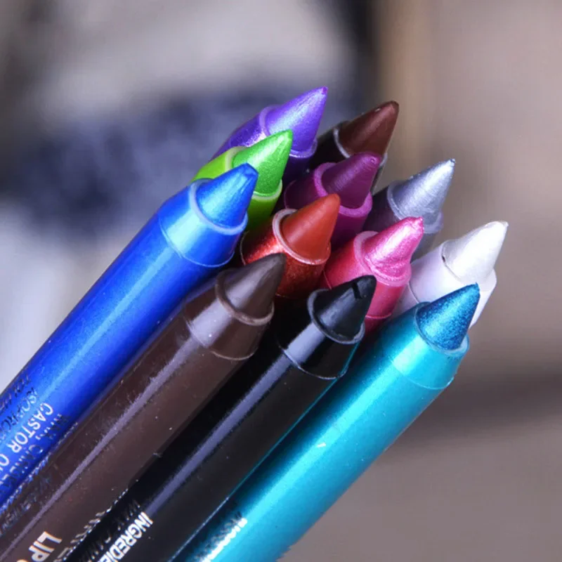 Maquillaje de larga duración, lápiz delineador de ojos que no florece, pigmento resistente al agua, sombra de ojos, delineador de ojos, herramientas de maquillaje de Color a la moda para mujer