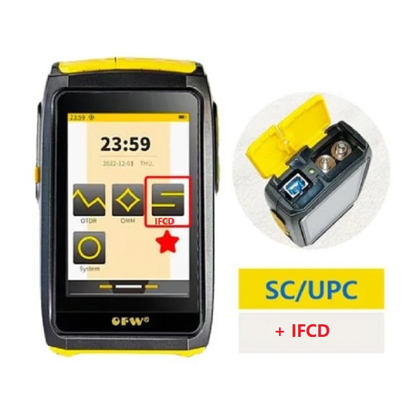 OFW Mini OTDR Оптический отражатель Otdr Активный оптоволоконный живой тестер 1550 нм 20 дБ Оптический рефлектометр Сенсорный экран OPM VFL iOLA