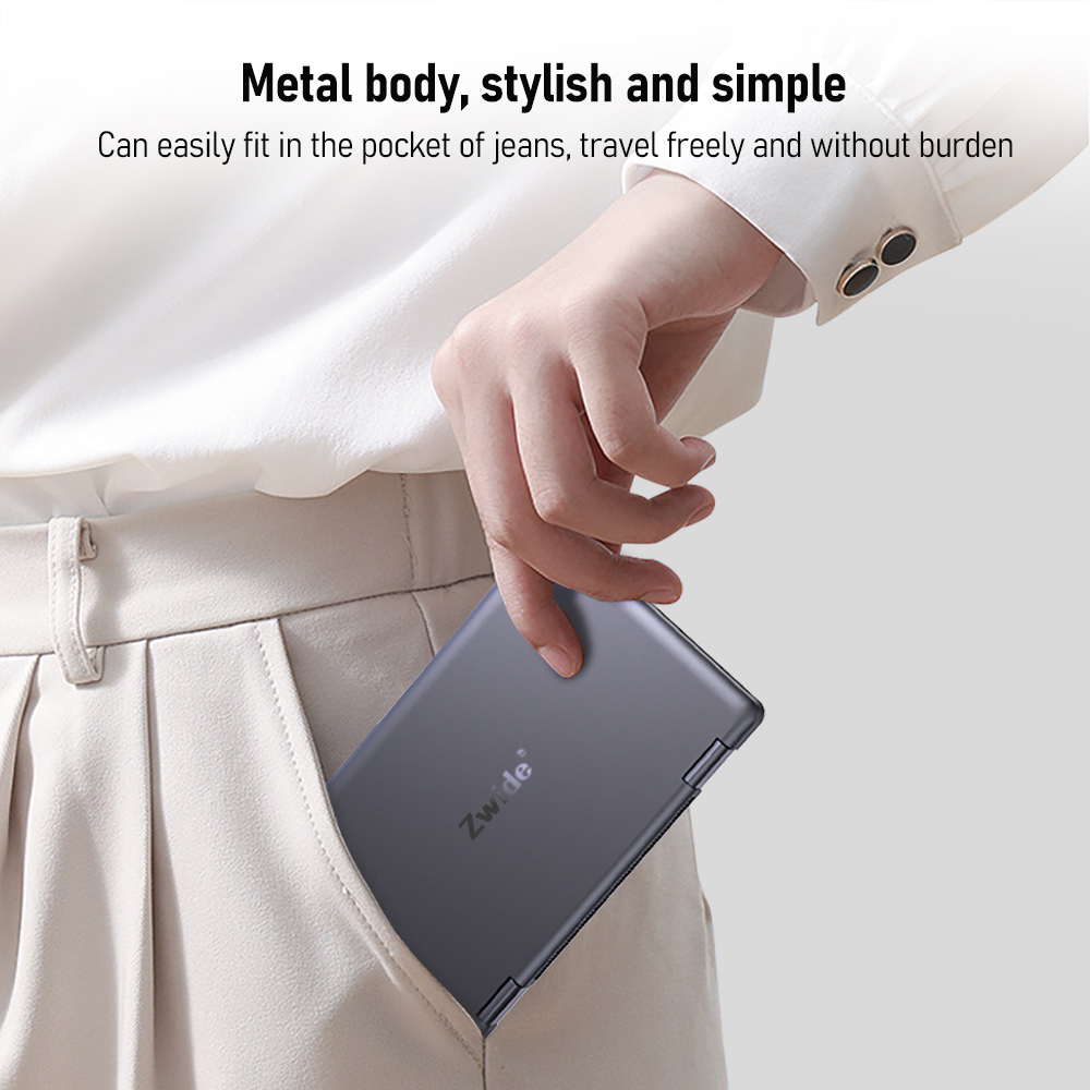 Zwide IntelN150 12GB Memory 512GB SSD Hard Disk Windows 11 Home Portable Laptop Notebook Mini PC Touch Screen