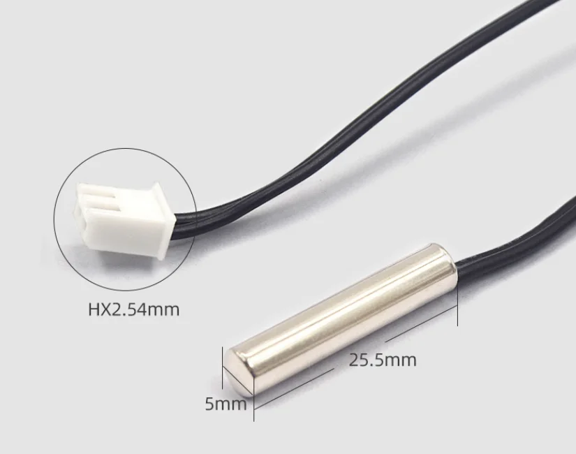 1 Uds 50cm Sensor de temperatura termistor NTC B3950 3435 2K 5K 10K 15K 20K 50K 100K 1% sonda de aire acondicionado para W1209