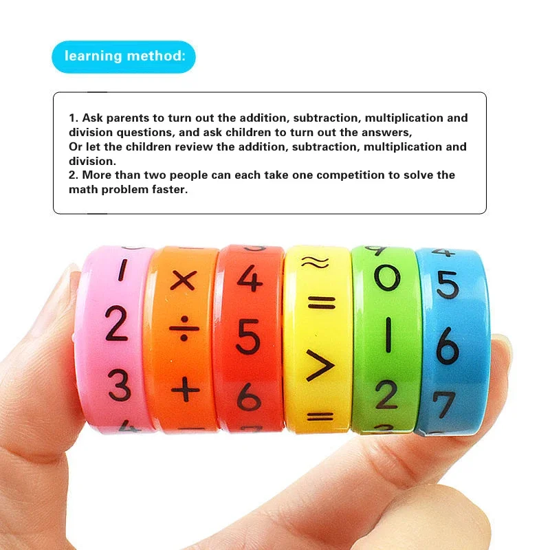 Matemática magnética aprendizagem digital brinquedos educativos inteligência mágica aritmética matemática quebra-cabeça cubo para crianças presente
