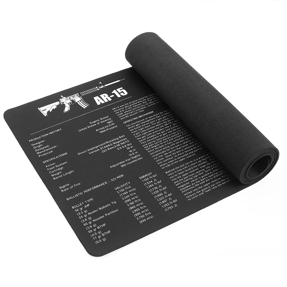 AR-15 AK 47 Remington 870 Rifle Gun smith reparación construir almohadillas de banco limpieza de goma con piezas diagrama e instrucciones alfombrilla de ratón