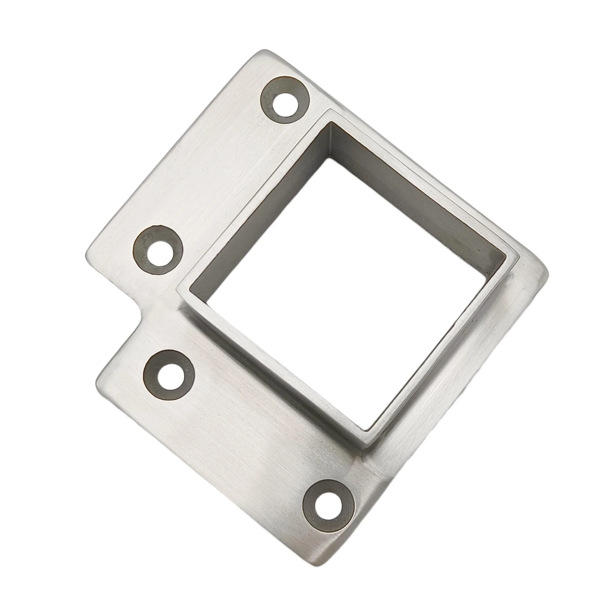 Flangia di base per corrimano oblungo per corrimano angolare per scale quadrata da 38,1 mm in acciaio inossidabile 316 lucidato a specchio