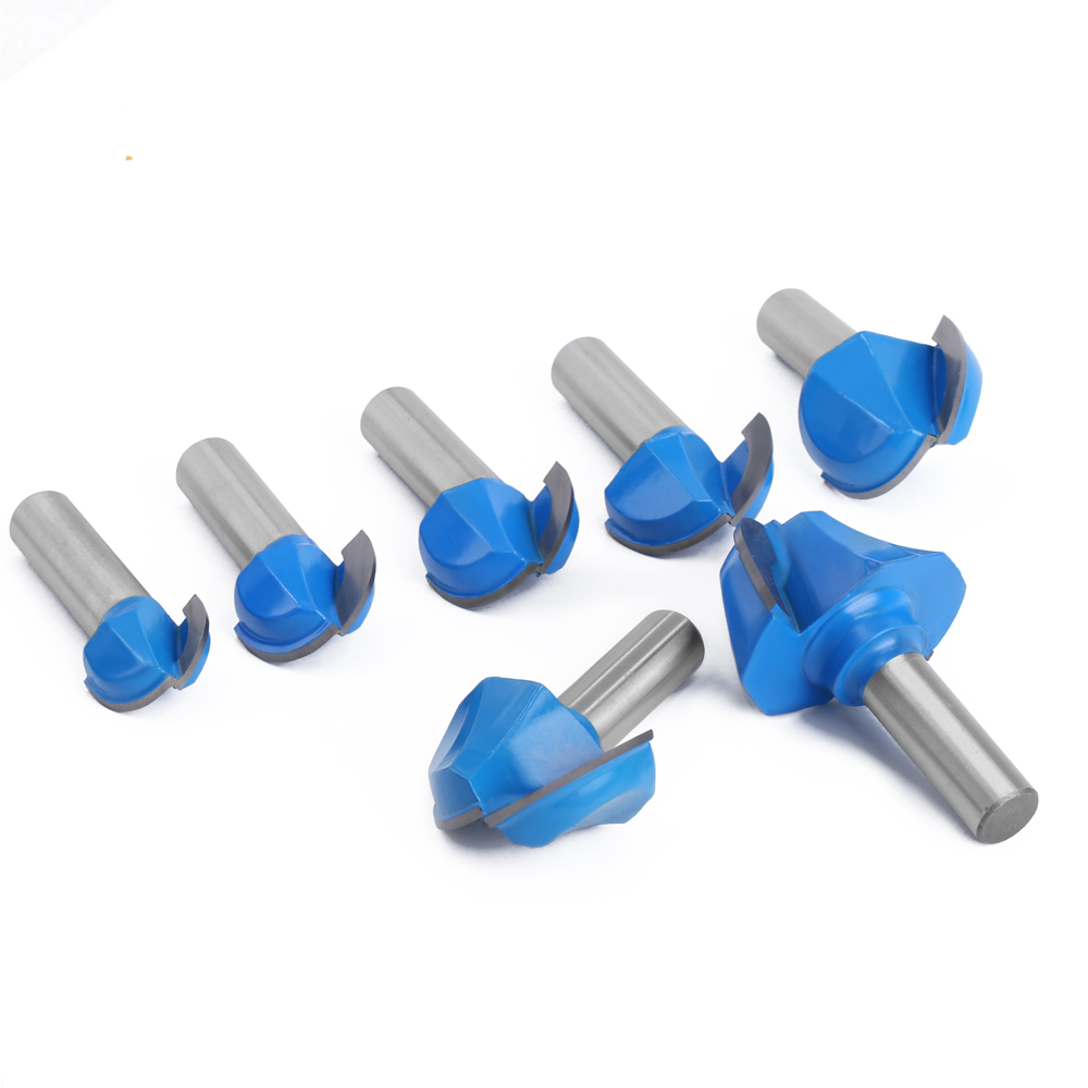 LAVIE, 1 unidad, 12mm, vástago 1/2, punta redonda, dos flautas, juego de brocas para enrutador para carpintería, caja de cala, aplicación de agujero para llave