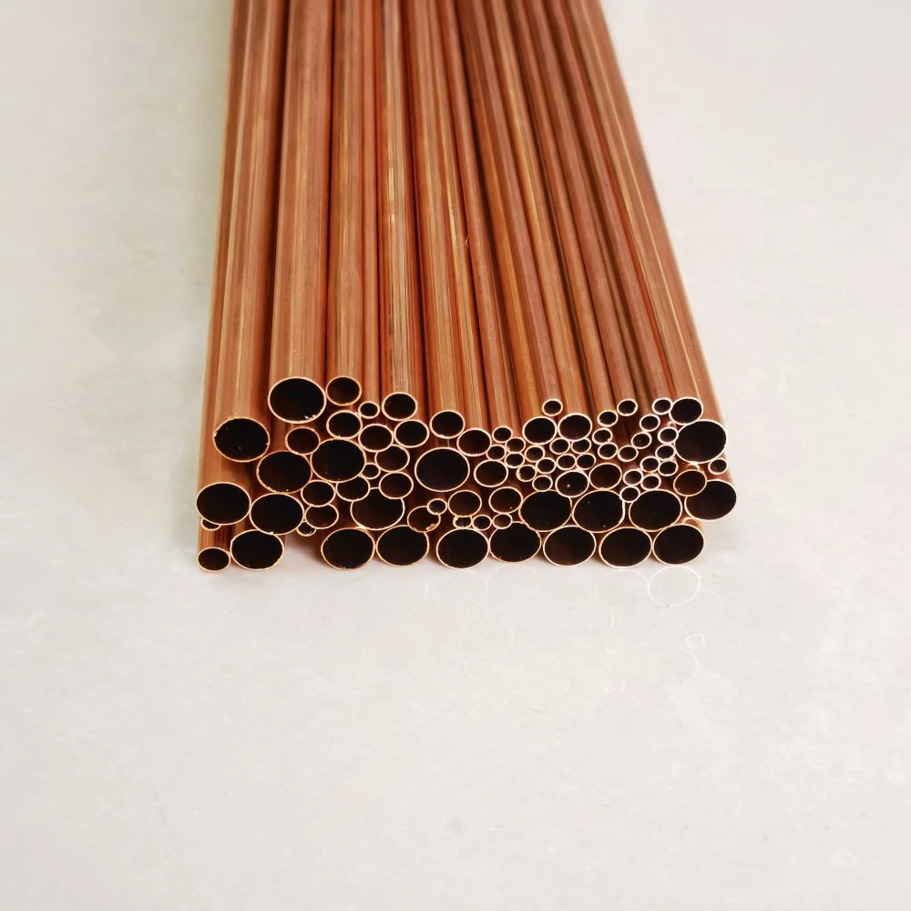 銅管 OD1.5-16 ミリメートル長さ 300 500 ミリメートルラウンド銅合金パイプストレート赤銅正確な厚さ 0.2-2