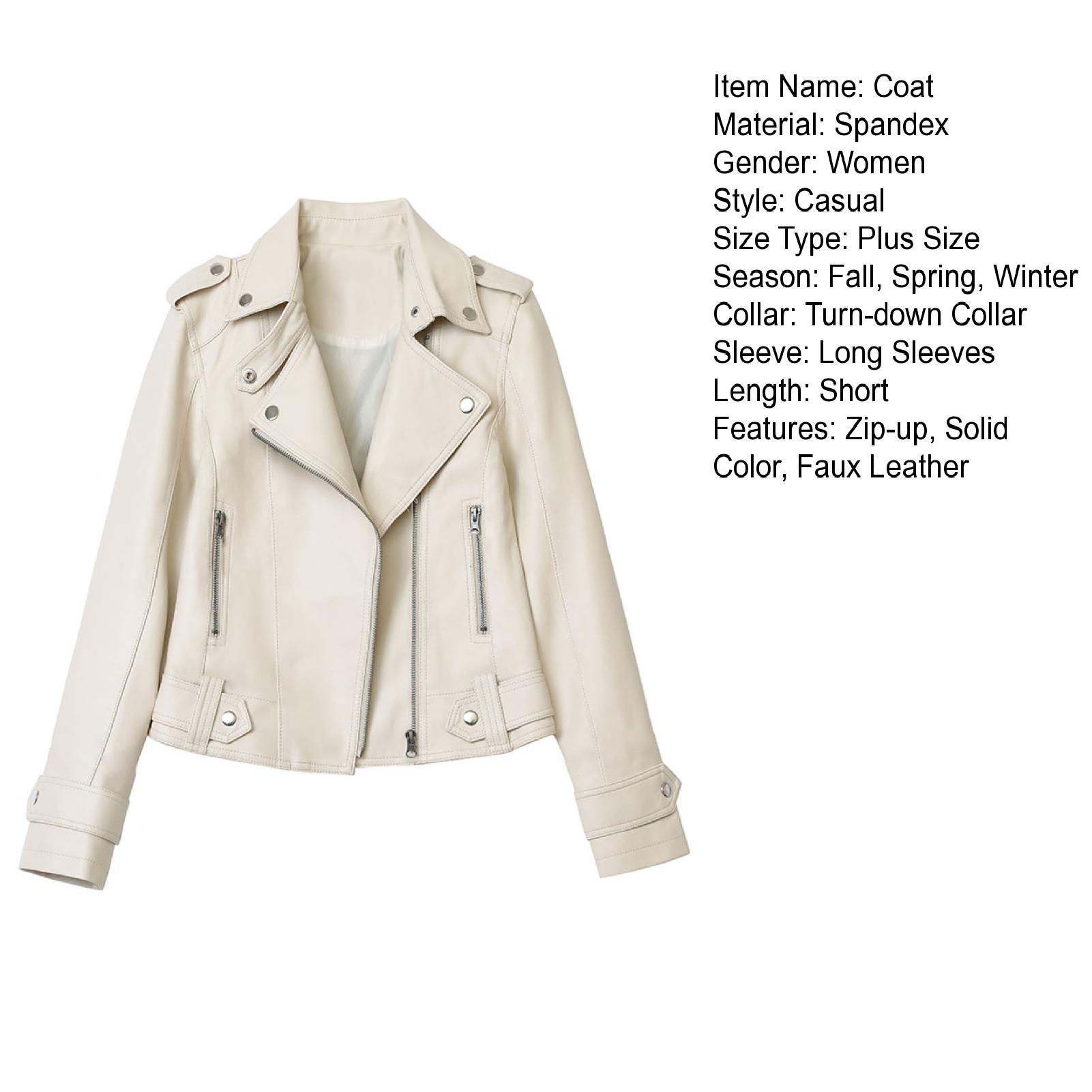 Outono jaqueta curta sólida feminina moto biker jaquetas finas senhoras legal jaqueta de couro falso fino curto outwear