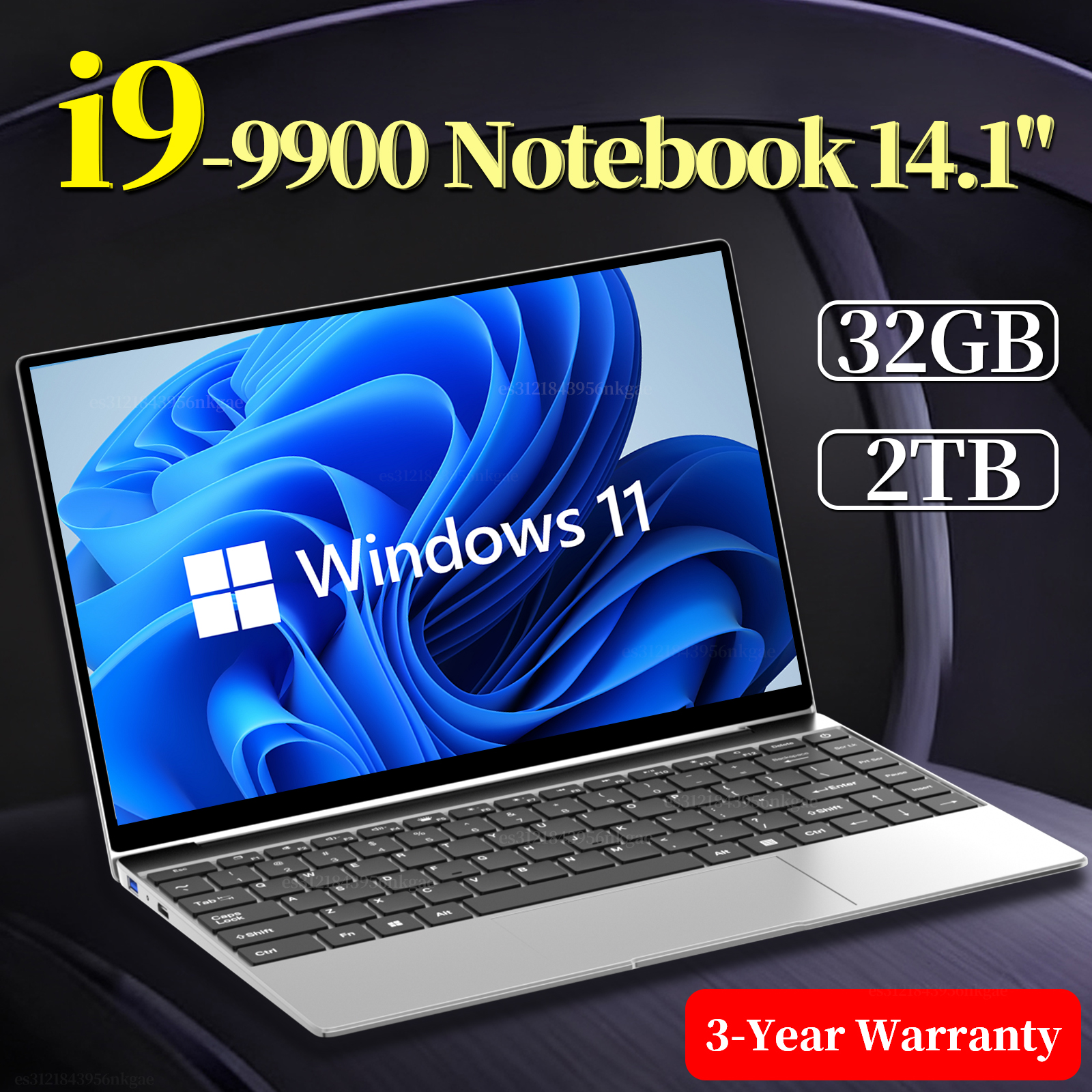 LENO NEW 14.1" Laptop Intel Core i9-9900 32GB 2TB Windows 11 Gaming Computer PC Gamer office Ultra Slim Notebook 1920*1080 HD
