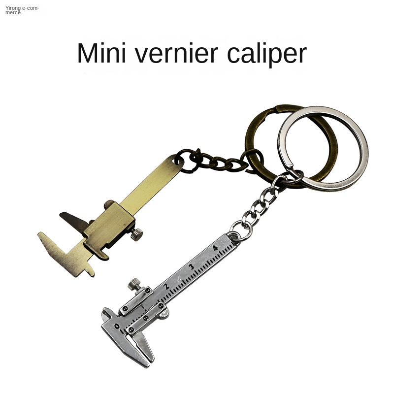 1 nova moda chave do carro mini vernier caliper portátil 0-40mm chaveiro ferramenta de medição chaveiro do carro anel pinça