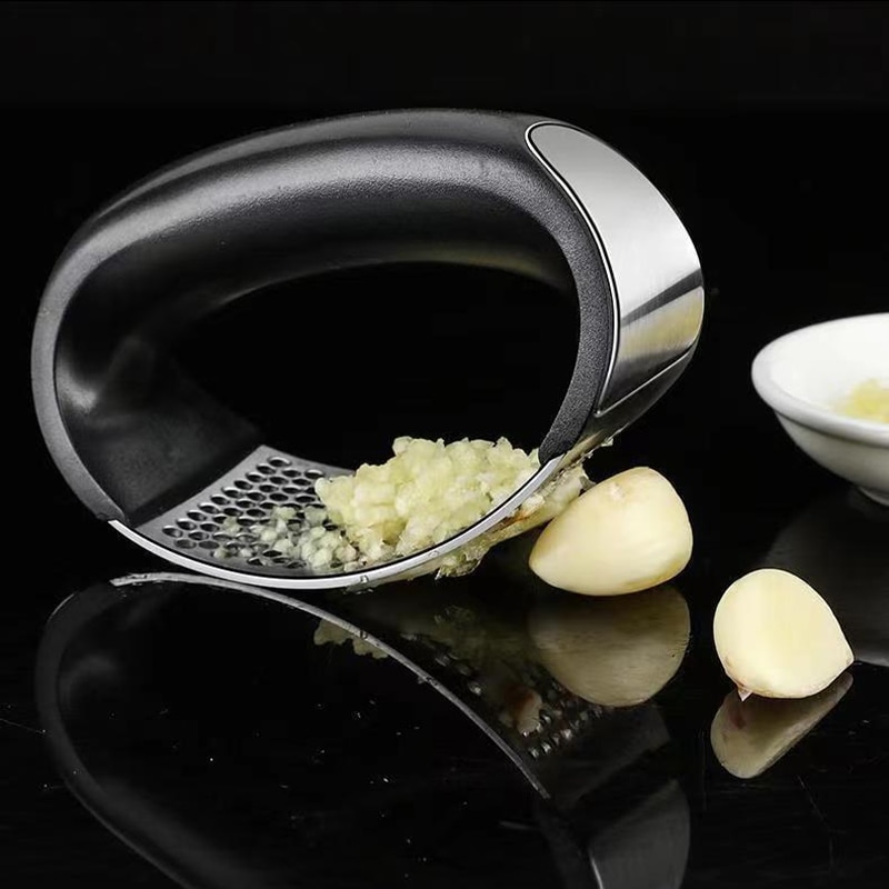 Prensa de ajo negro, mashers de ajo, anillo manual, pelador de ajo, batidor de ajo de acero inoxidable, mashers de ajo