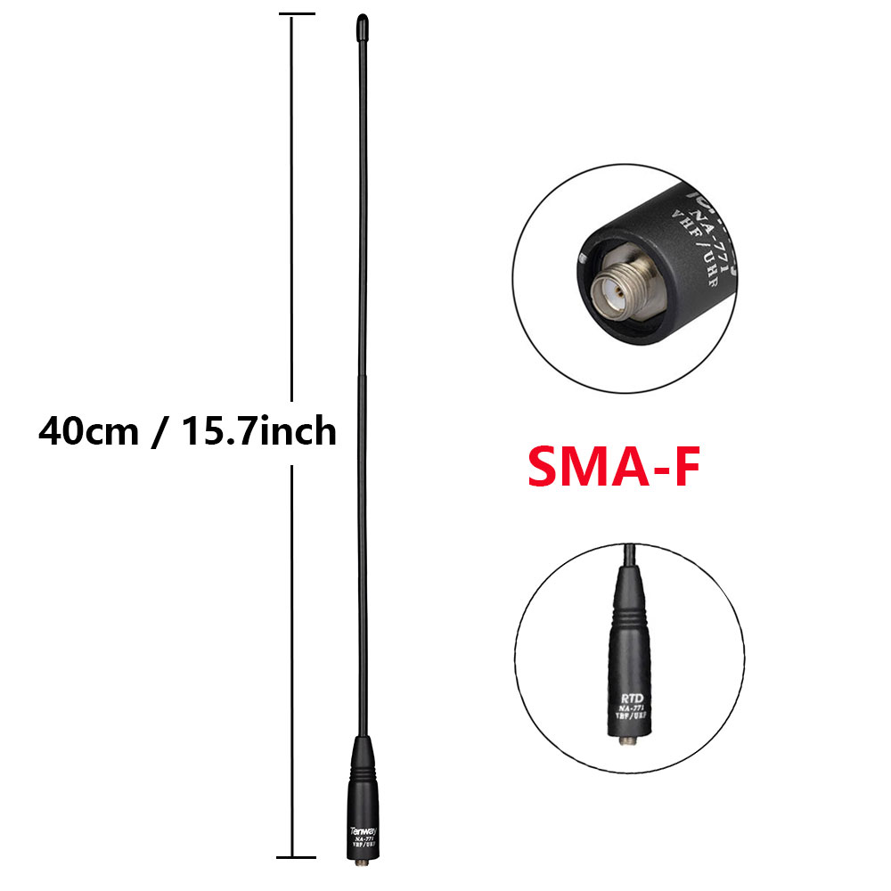 Walkie Talkie Antenna SMA-F RTD NA-771 VHF/UHF 136~174/400~480 Mhz High Gain Antennas For Baofeng UV 5R Quansheng UV K5 K58
