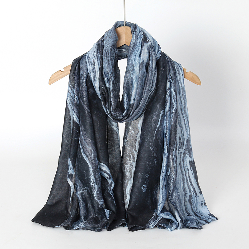 1 шт., Женский мягкий шарф с акварельным принтом