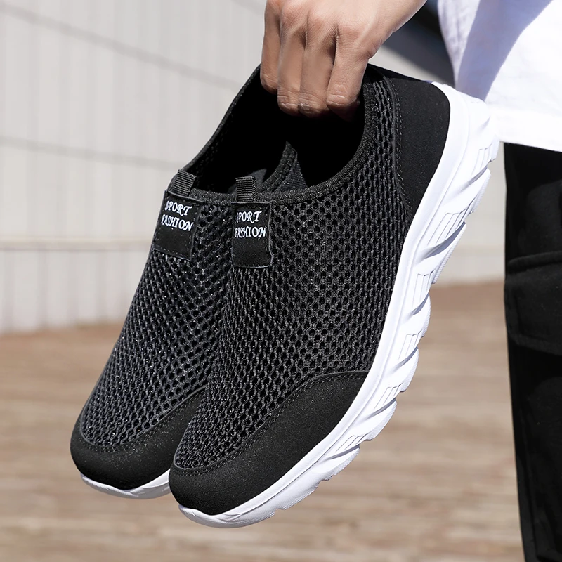 Yrzl novos tênis de corrida para homens respirável sapatos esportivos de pouco peso moda verão respirável tênis para homem plus size 39-46