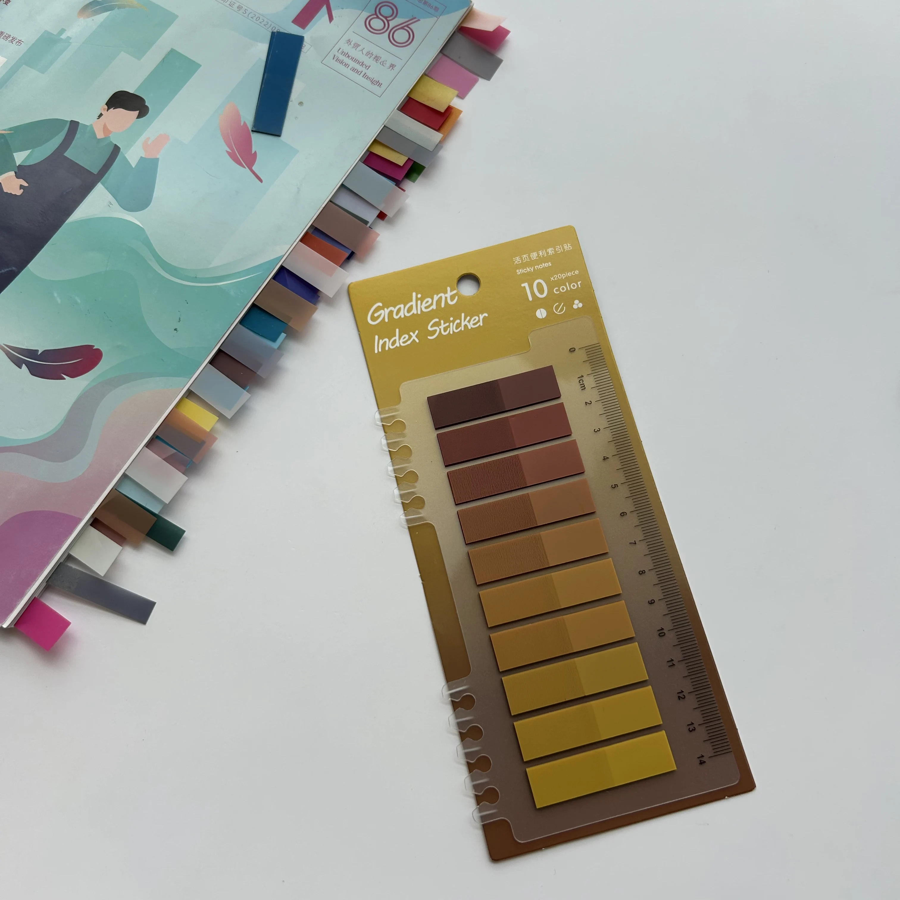 200 Sheets Transparent Sticky Notes Self-Adhesive Annotation Books Notepad BookmarksTabs Memo Posted It Pad Index Stationery