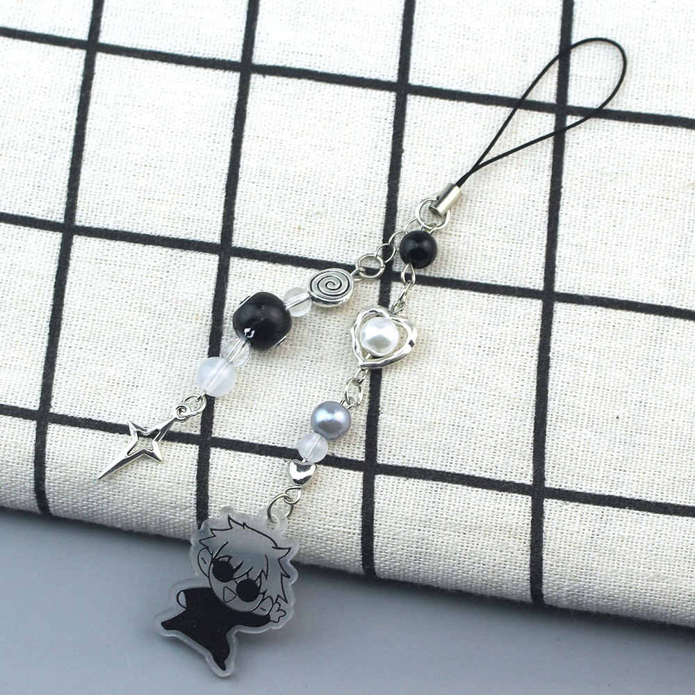 Anime JJK Cosplay Keychain, SuNAFTA U Satoru Gojo, Jujutsu Assressenti, Accessoire de charme de téléphone, Pendentif, Porte-clés, Sac, Bijoux, Cadeau