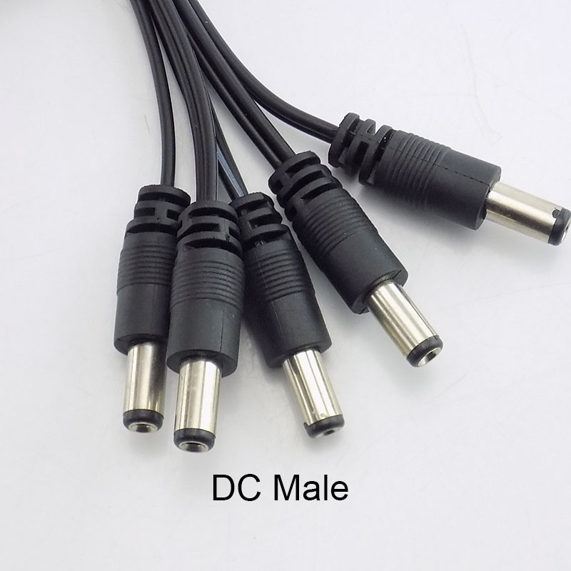 Conectores hembra DC macho Cable de alimentación Cable para cámara de vídeo CCTV seguridad 12v extensión Cable adaptador 2,1*5,5mm