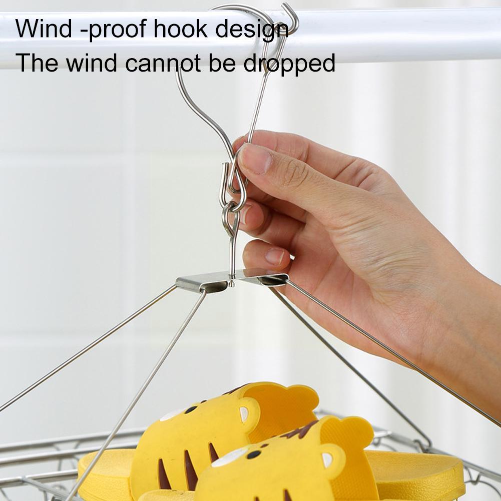 Stainless Steel Windproof Clothespin Laundry Hanger Clothesline Dryer Bra Towel Rack Clothes Airer Peg Hook Drying Sock P2i5