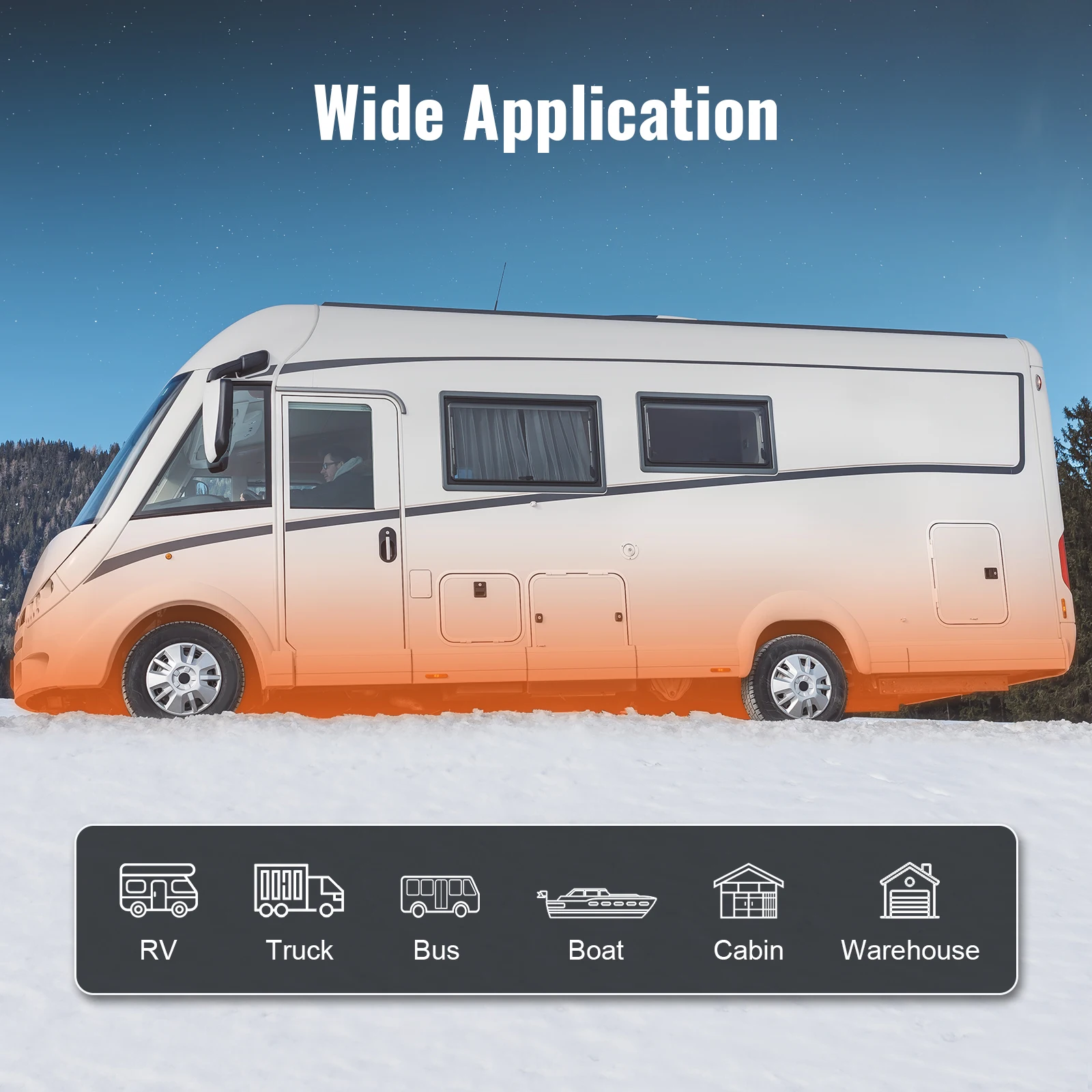 SucceBuy Bluetooth App Control Diesel Air Heater Diesel Heater LCD Diesel Parking Heater for RV Trailer Camper Boat And Indoors
