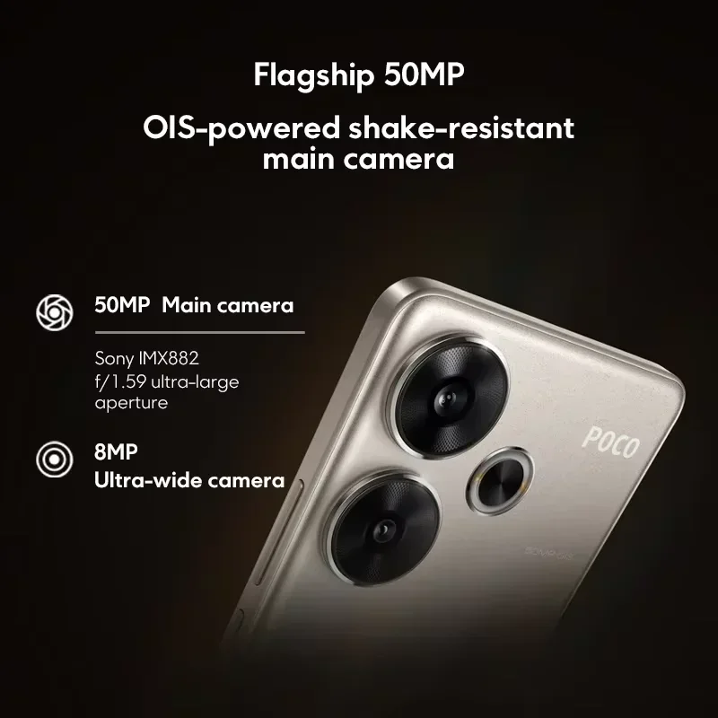 POCO F6 5G versión Global teléfono móvil 120Hz flujo AMOLED display50MP sistema de cámara con OIS Snapdragon 8s Gen 3 90W turbo carga