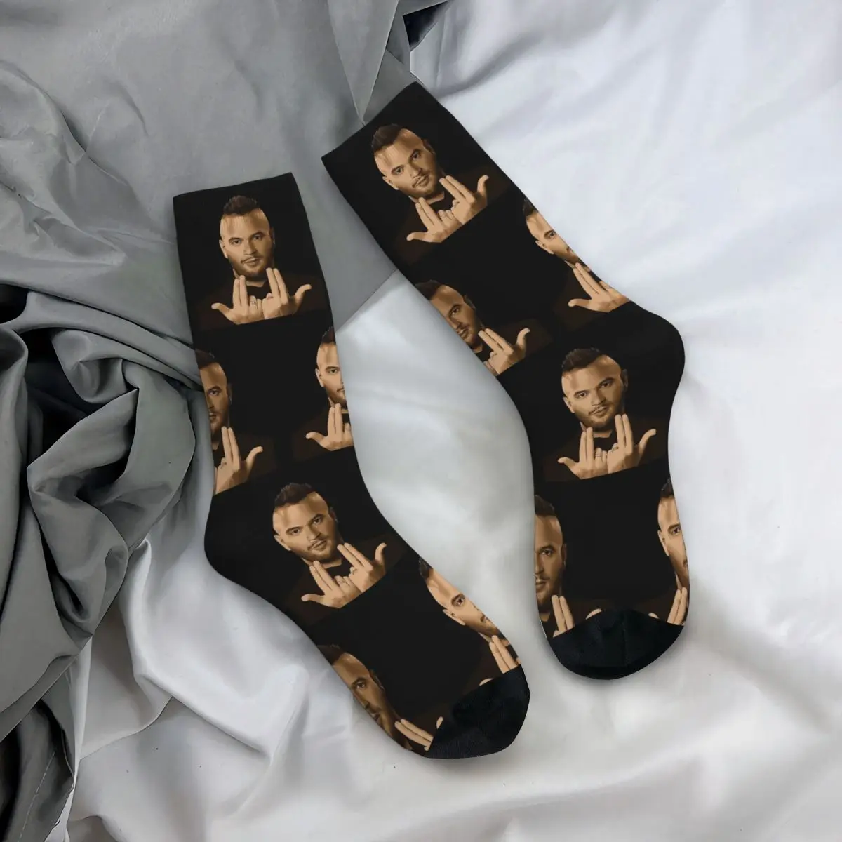 Jul France Rapero Calcetines de invierno unisex Calcetines felices a prueba de viento Calcetines locos estilo callejero