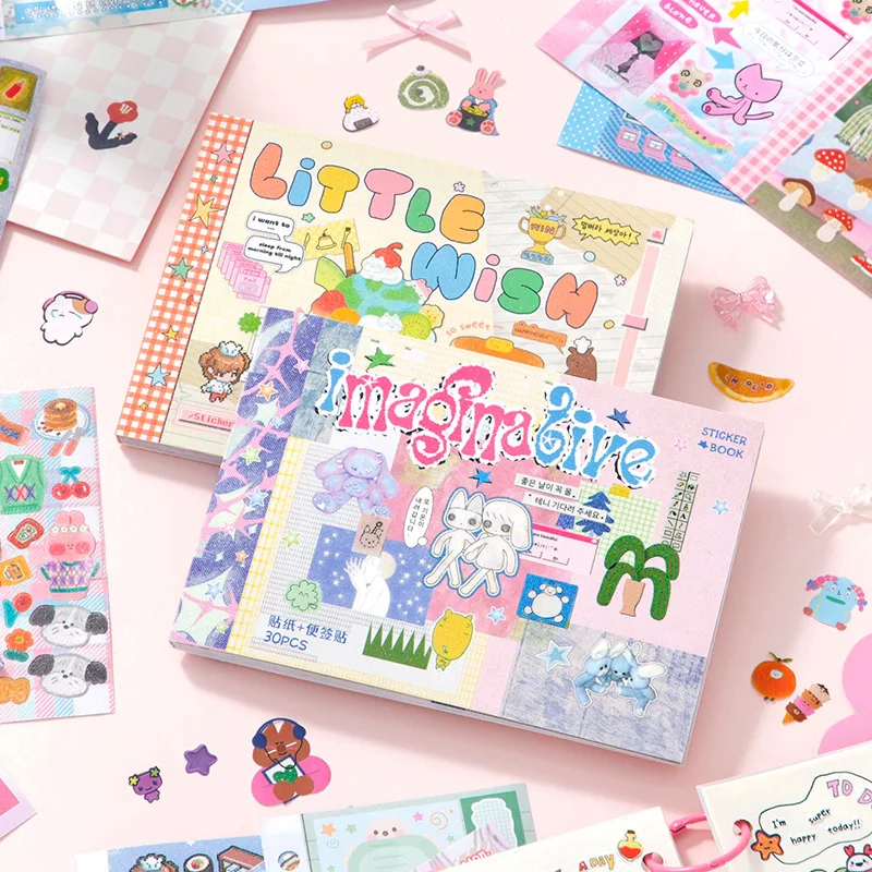 Kawaii Dual M5 Aufkleber Buch Ins Koreanischen Stil Niedlichen Cartoon Dekorative Aufkleber Romantische DIY Handbuch Sammelalbum Schule Liefert