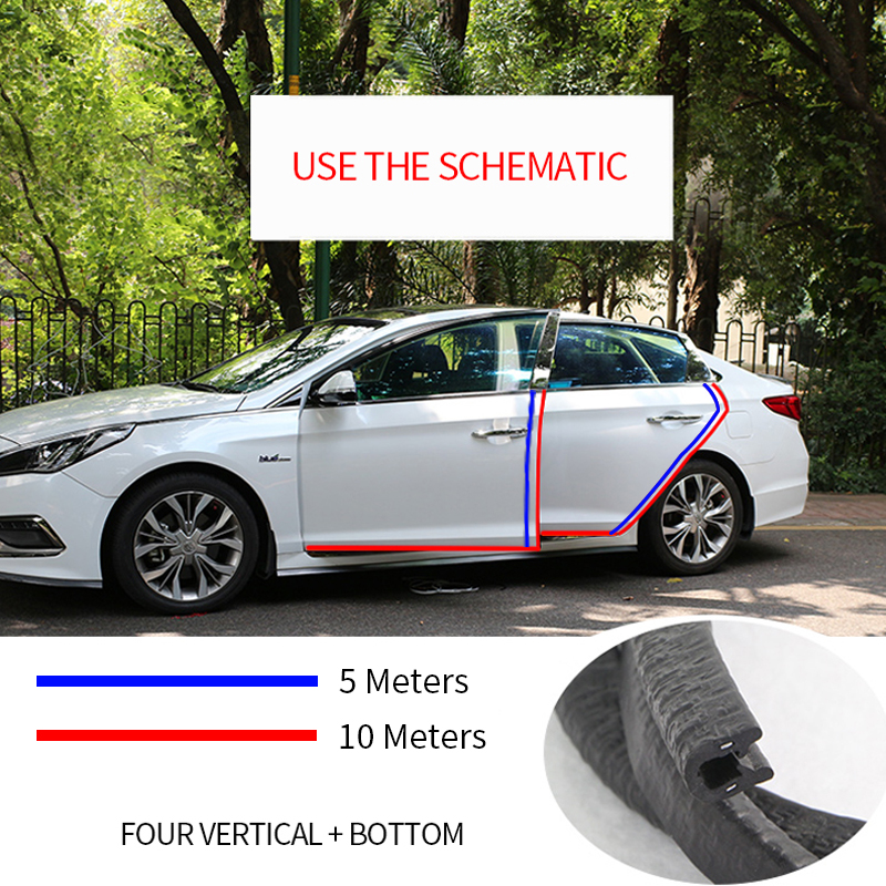 SEAMETAL รถประตู EDGE Protector GUARD U รูปร่างขอบซีล Strip Anti-Scratch WEATHER Strip กันน้ํา Soundproof แถบปิดผนึก