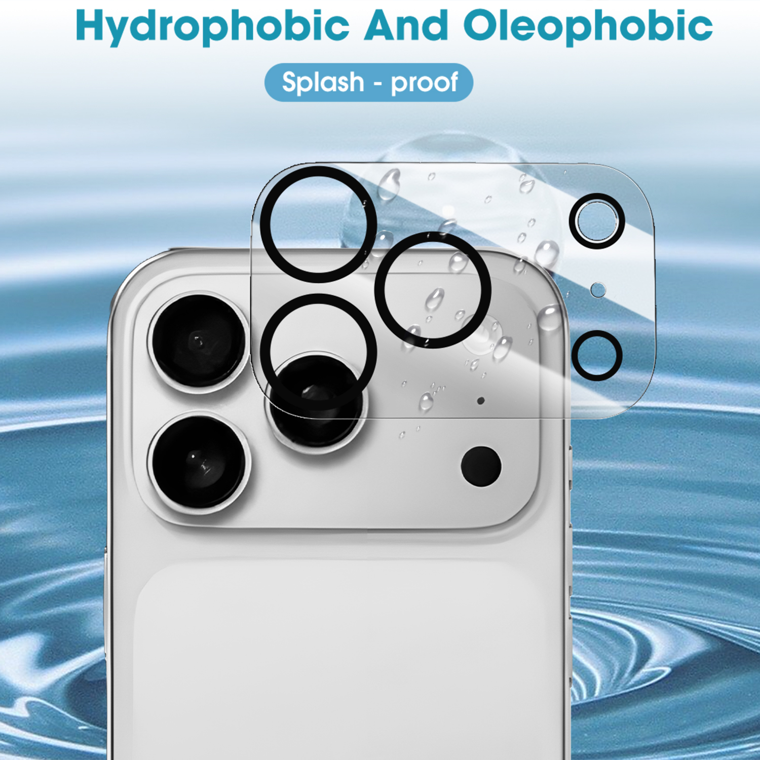 3PCS Tempered Glass Camera Lens Protectors for IPhone 17 ProMax/17 Pro/17 Air/16 Plus HD Clear Waterproof Lens Protective Films